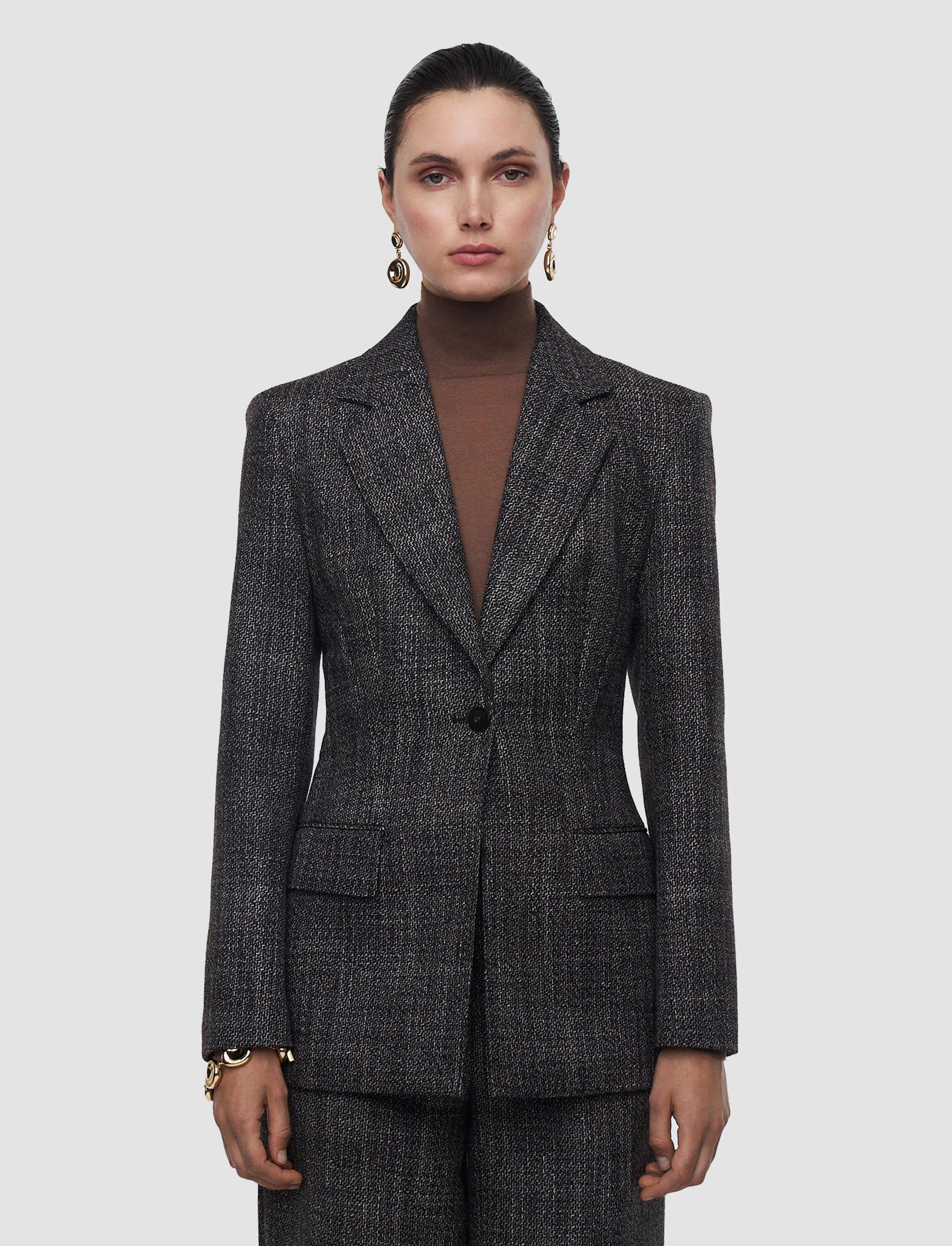 Fallon textured tailoring wool jacket-JOSEPH-Verso