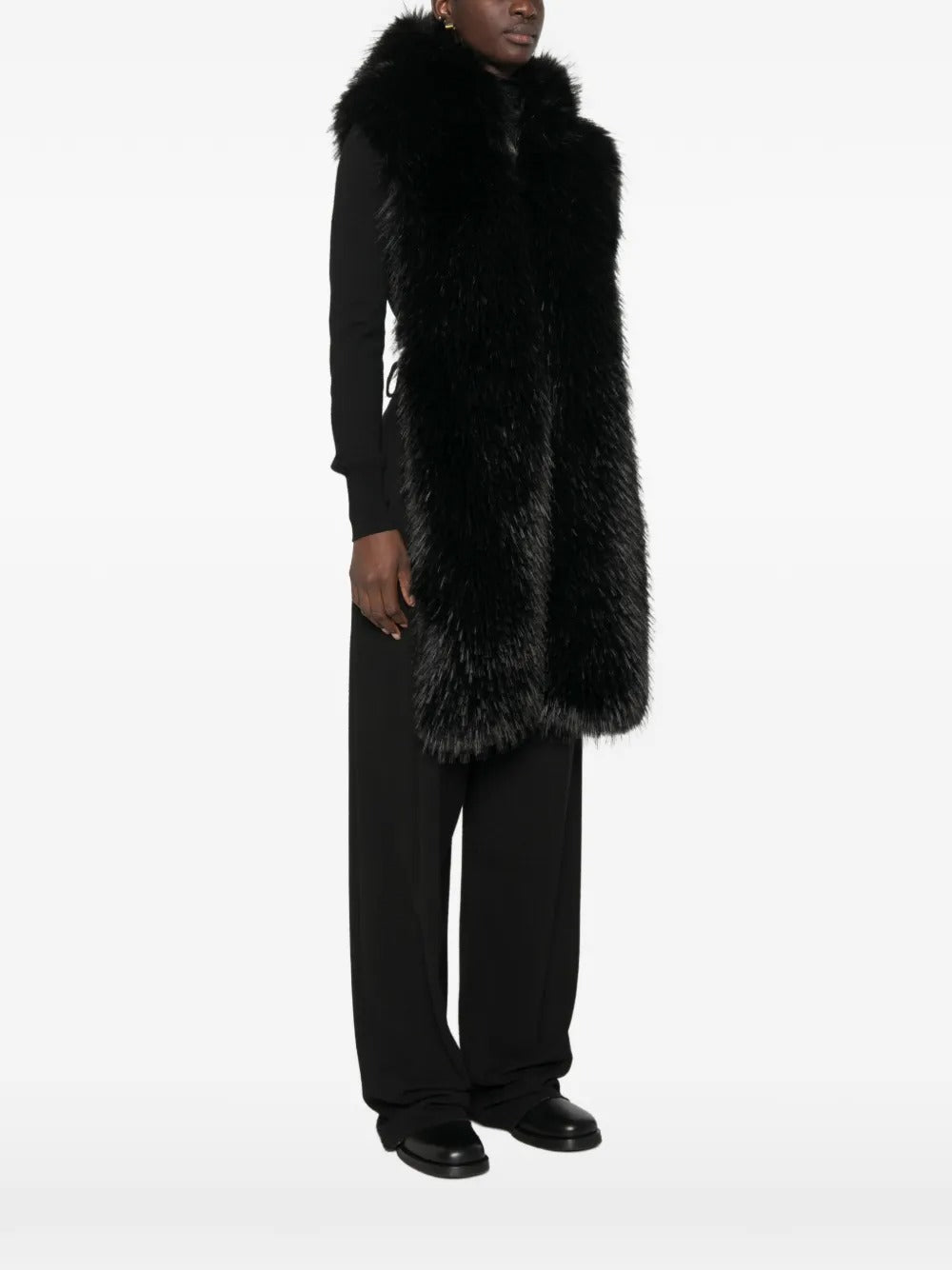 Faux-fur hooded gilet-MONCLER-Verso