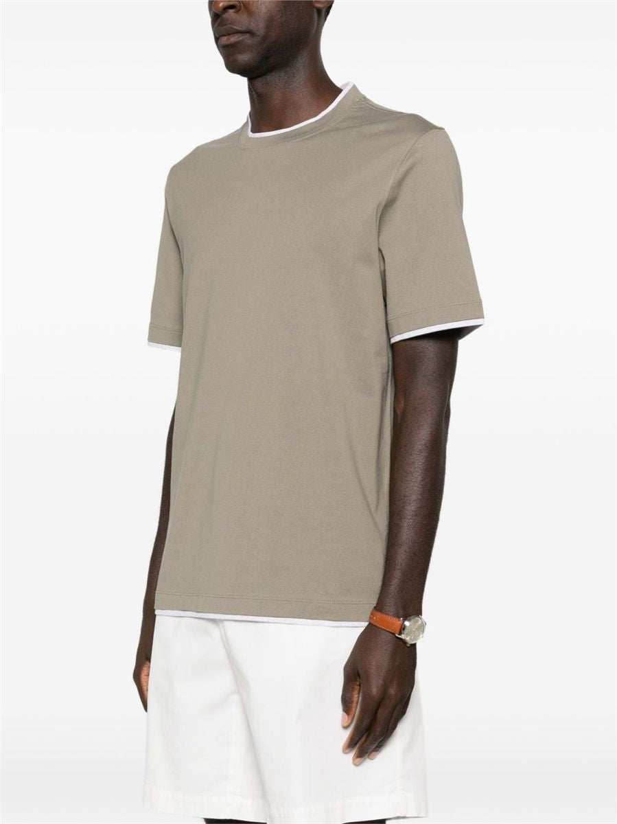Faux-layered cotton t-shirt-BRUNELLO CUCINELLI-Verso