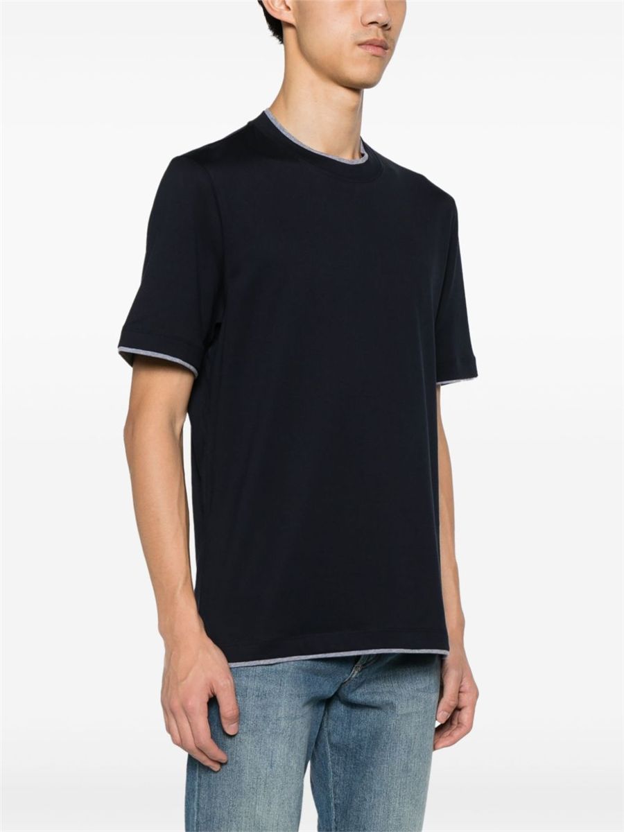 Faux-layered cotton t-shirt-BRUNELLO CUCINELLI-Verso