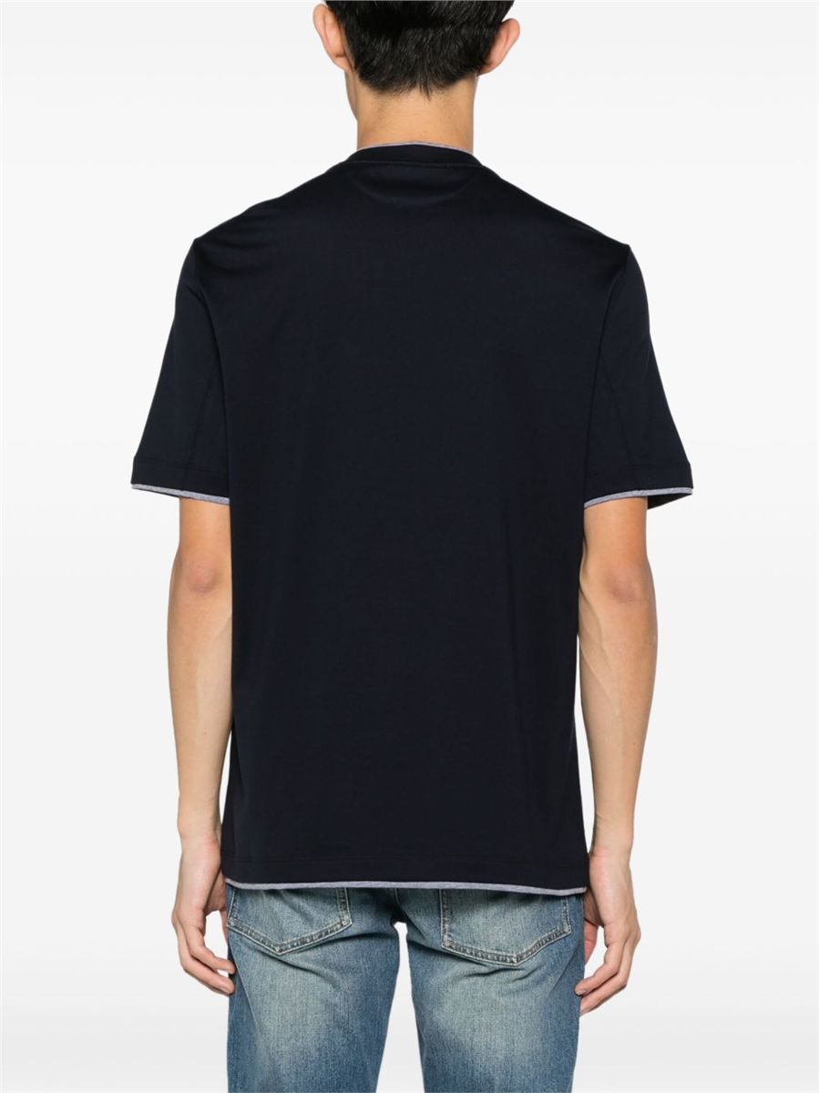 Faux-layered cotton t-shirt-BRUNELLO CUCINELLI-Verso