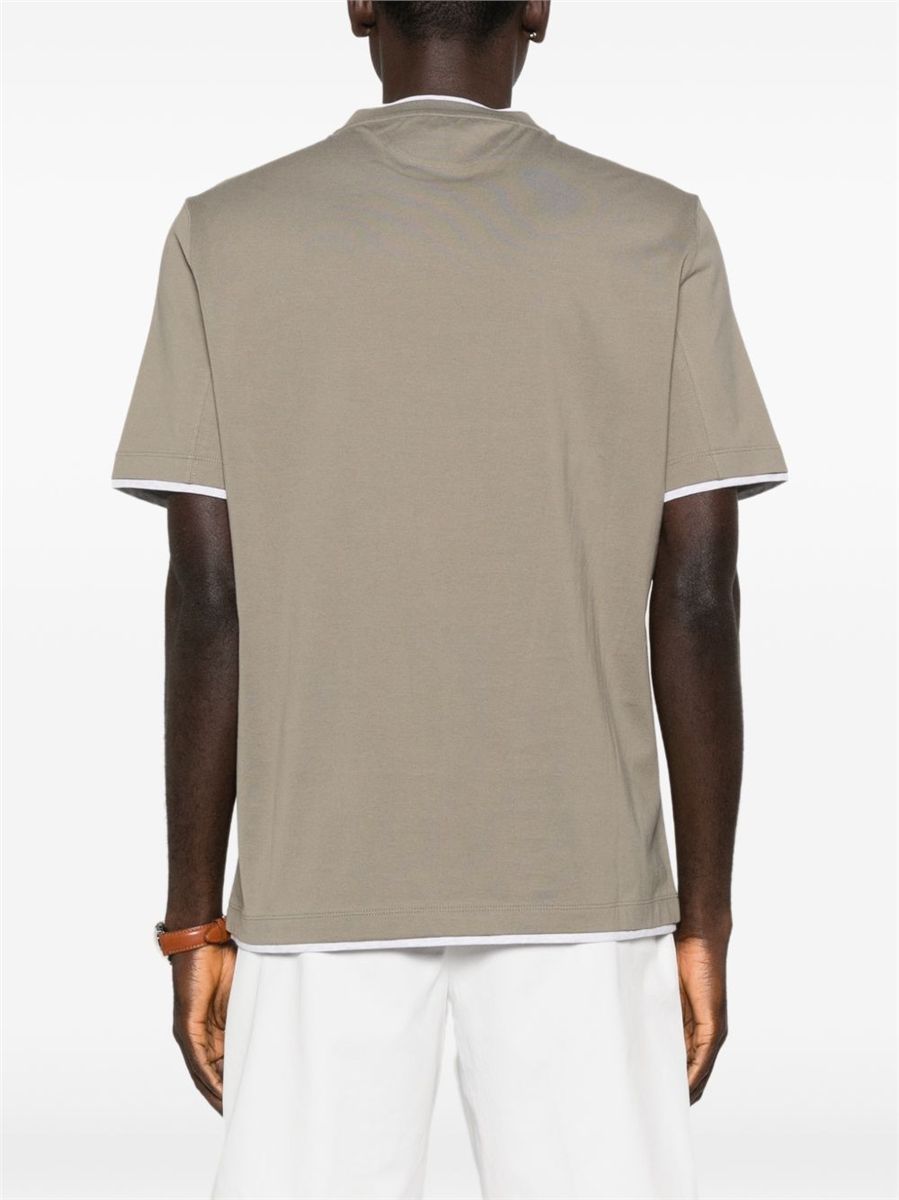 Faux-layered cotton t-shirt-BRUNELLO CUCINELLI-Verso