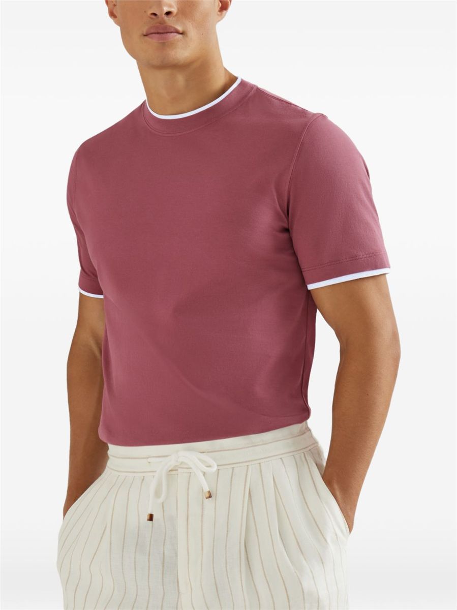 Faux-layered cotton t-shirt-BRUNELLO CUCINELLI-Verso