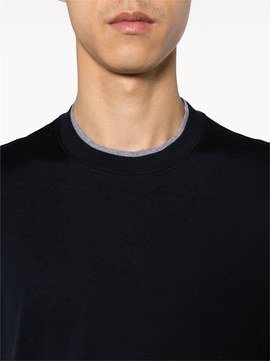 Faux-layered cotton t-shirt-BRUNELLO CUCINELLI-Verso