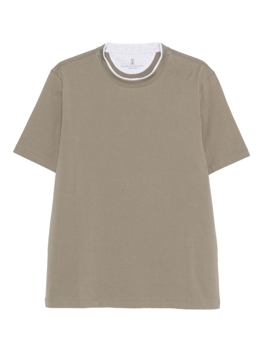 Faux-layered cotton t-shirt-BRUNELLO CUCINELLI-Verso