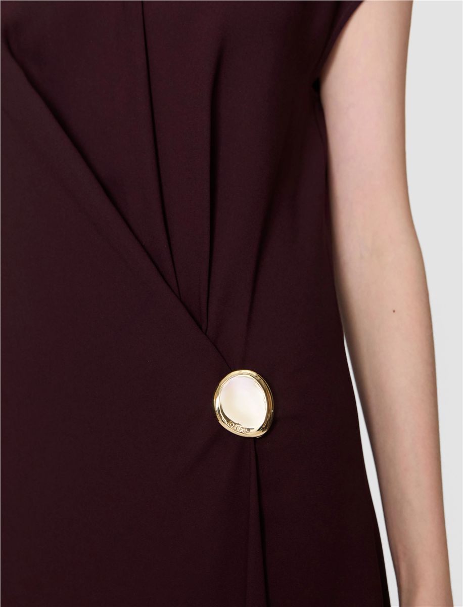 Taipan crepe dress-JOSEPH-Verso