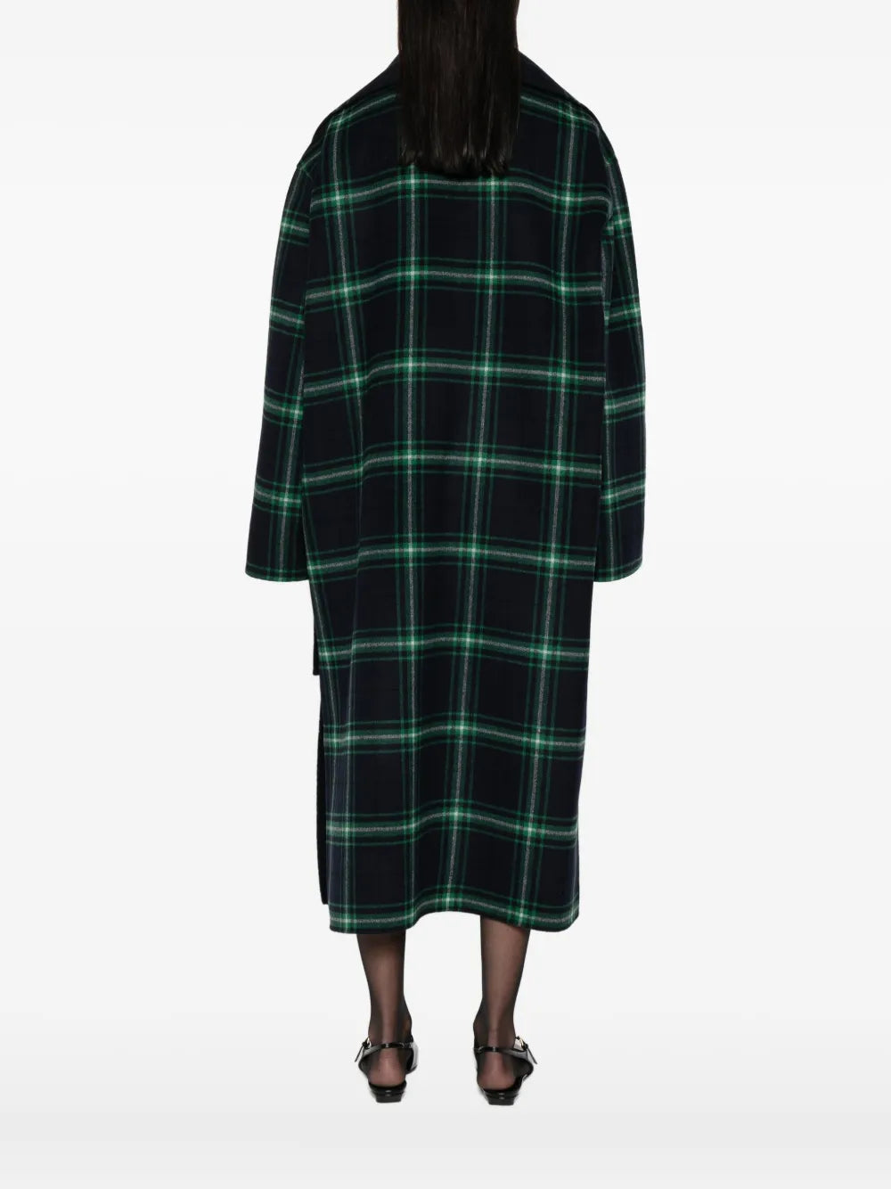 Camilla checked wool coat-ALICIA AUDREY-Verso