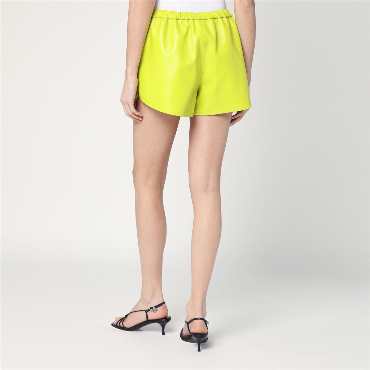 SHINY LEATHER SHORTS - GUCCI - Verso