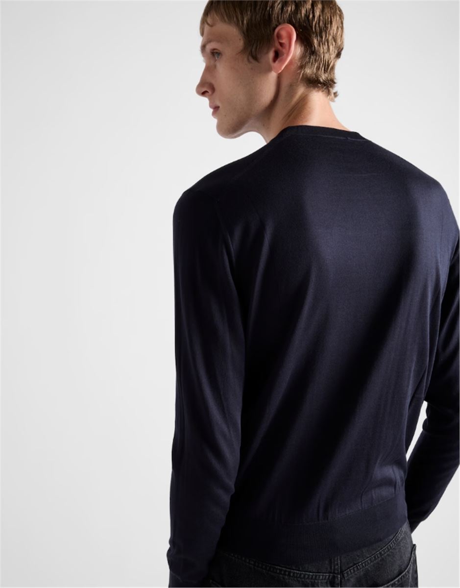 RECYCLED-SILK SWEATER - PRADA - Verso