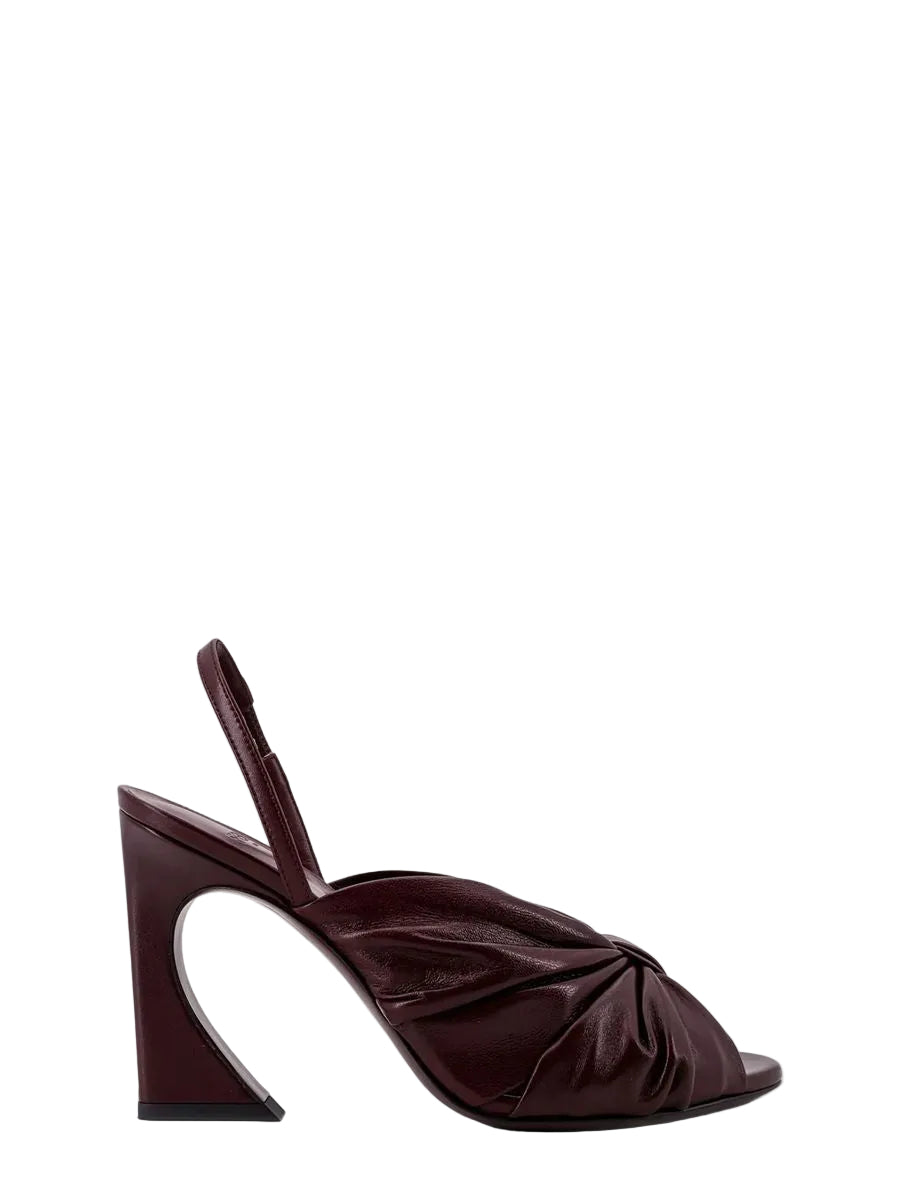 Nappa leather high-heeled slingbacks-FENDI-Verso