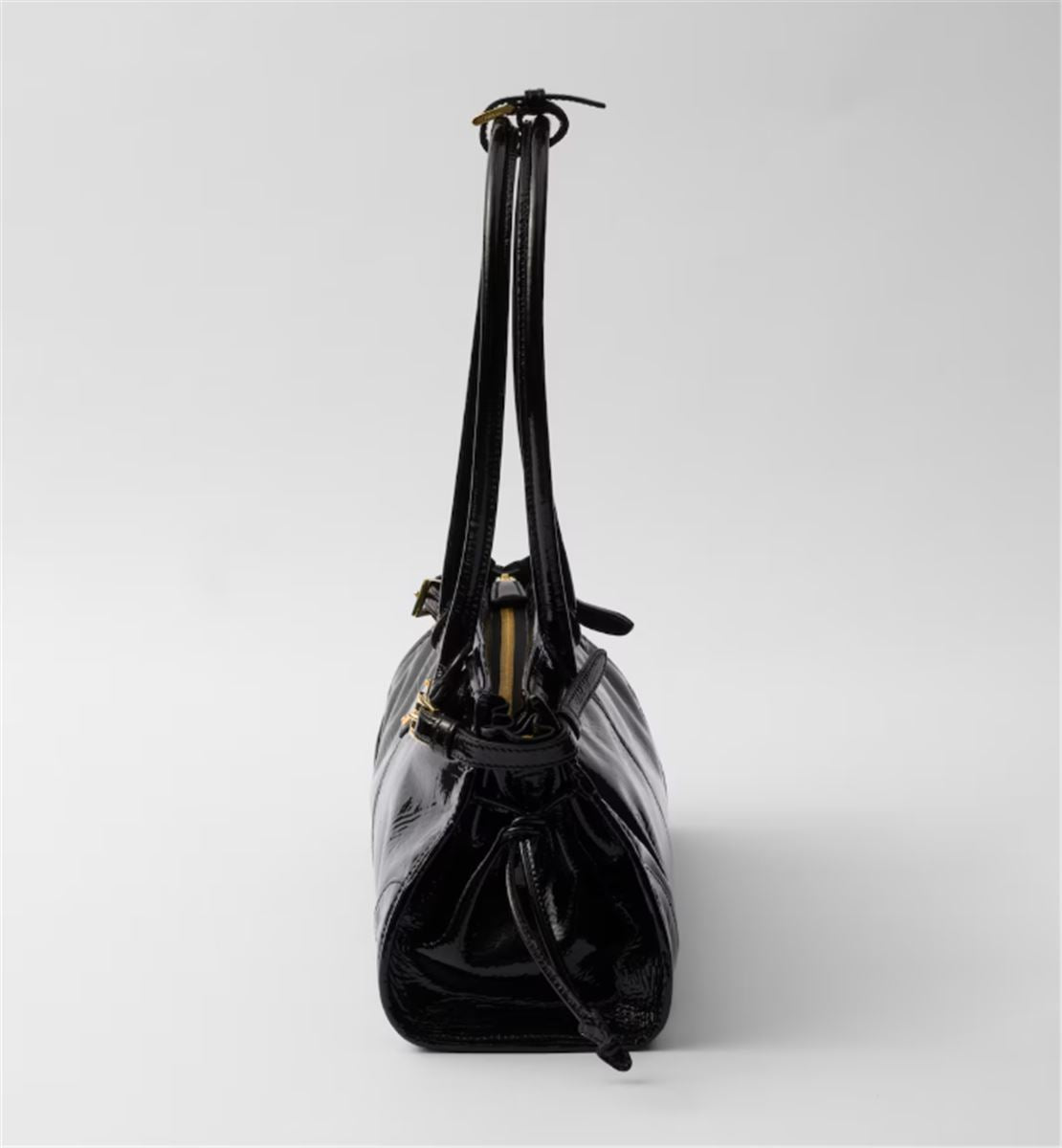 MEDIUM NAPLAK PATENT LEATHER HANDBAG -  PRADA -  Verso