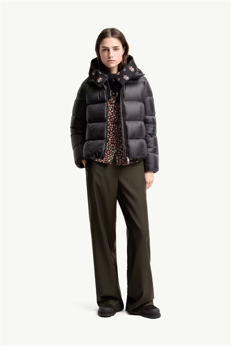 Feligule hooded short down jacket-MONCLER-Verso