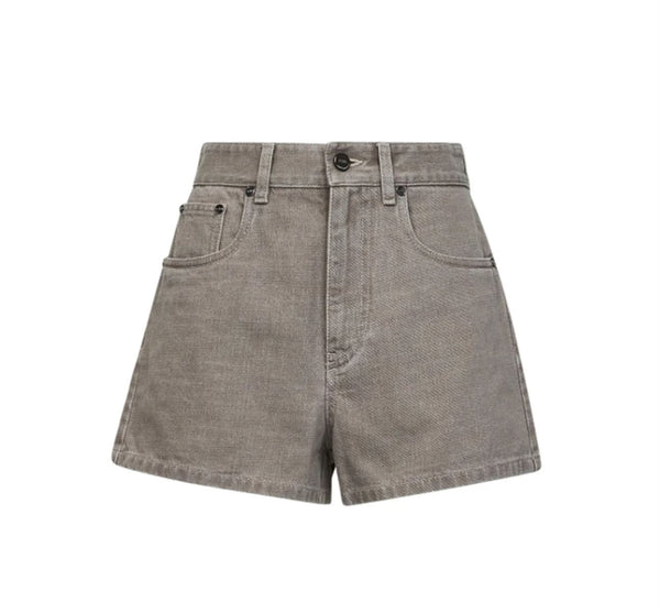 ショートパンツ FENDI Women Shorts Burmudas FLP861 ASMBF1RX9 GREY FENDI LOGO DETAILED DENIM SHORTS