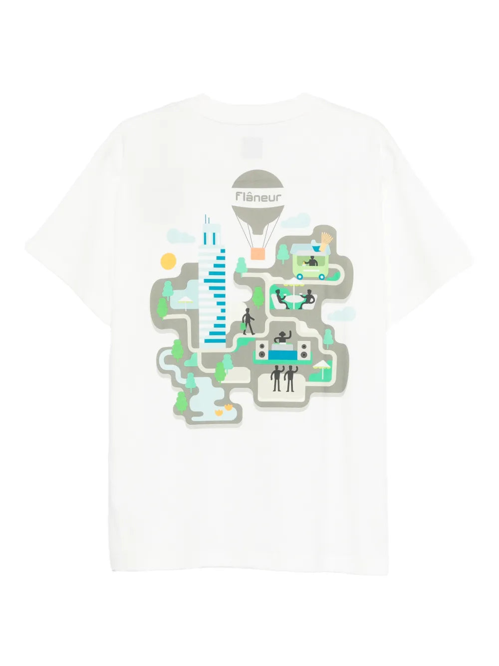 Festival map graphic-print t-shirt-FLÂNEUR-Verso