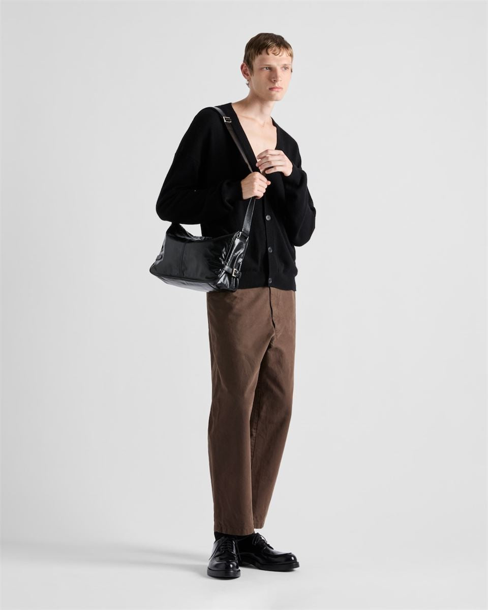 LEATHER SHOULDER BAG -  PRADA -  Verso