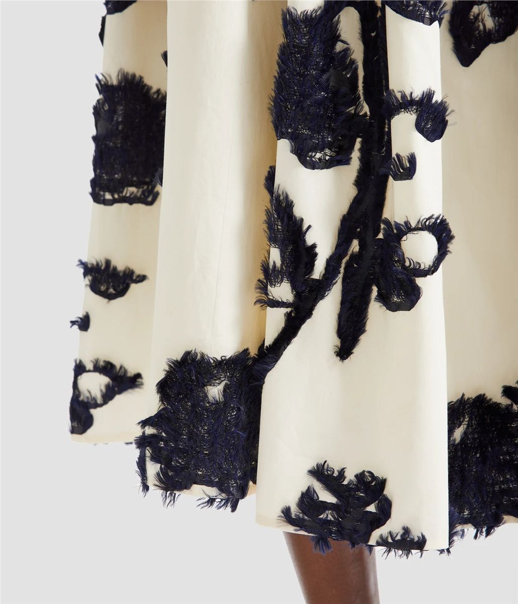 Fil coupe poplin midi full skirt-ERDEM-Verso