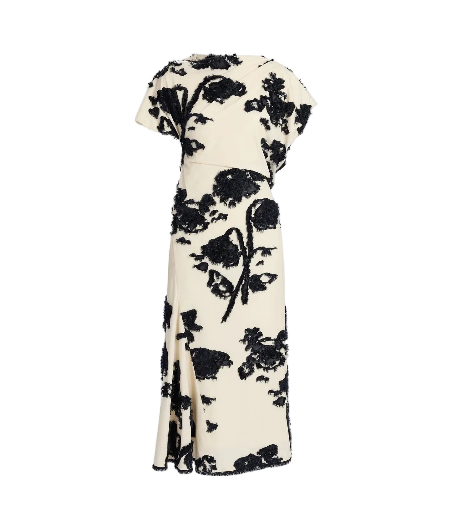 Fil coupe poplin short sleeve midi dress-ERDEM-310272-8-Verso
