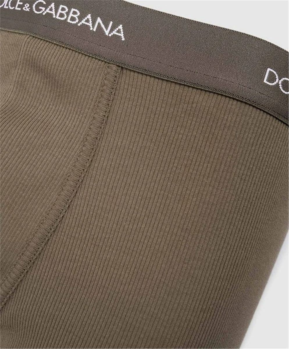 Fine-rib regular cotton boxers-DOLCE&GABBANA-Verso