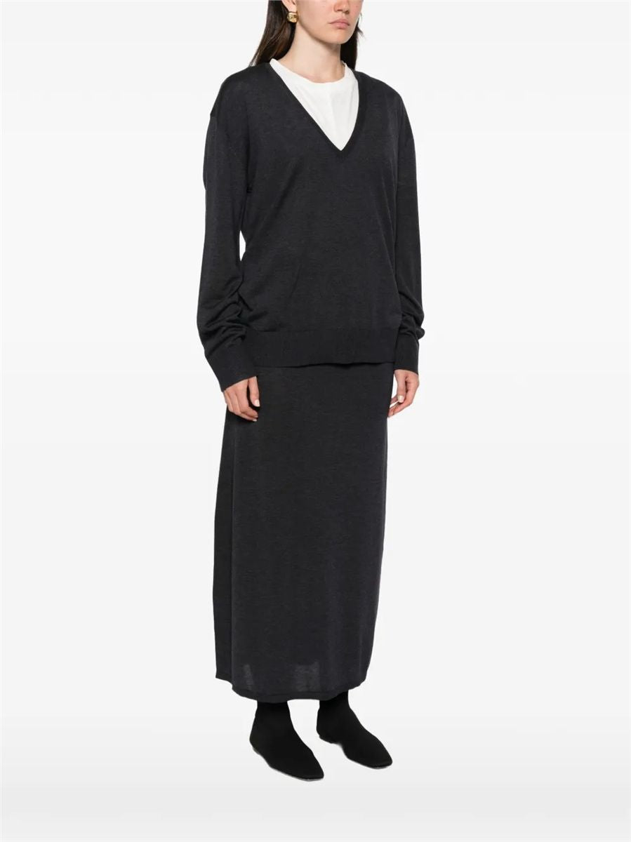 Fine v-neck knit-TOTEME-Verso