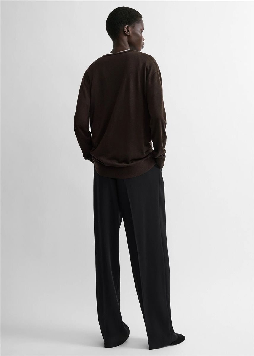 Fine v-neck knit-TOTEME-Verso