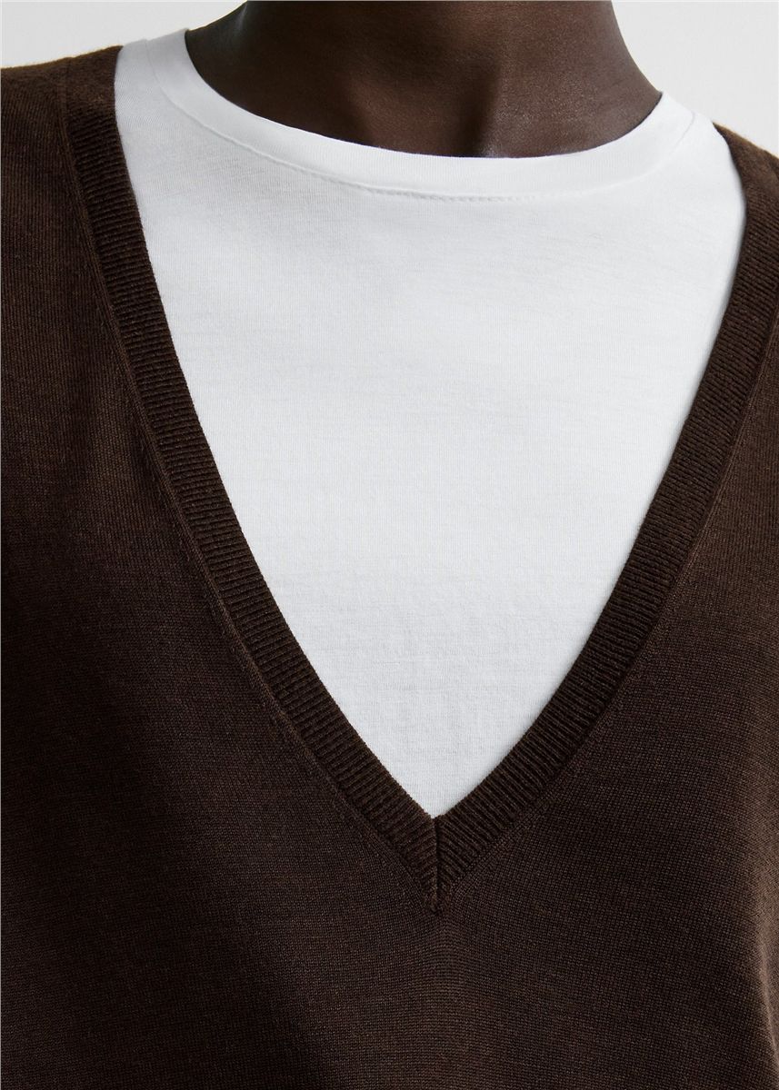 Fine v-neck knit-TOTEME-Verso