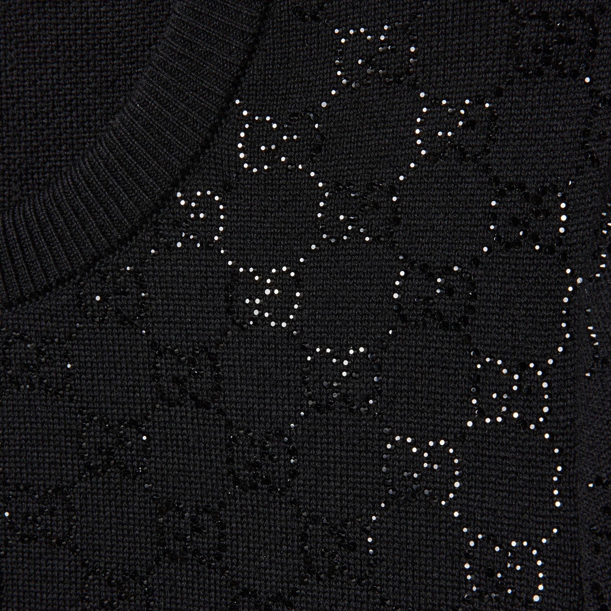 Fine wool dress with GG crystals-GUCCI-Verso