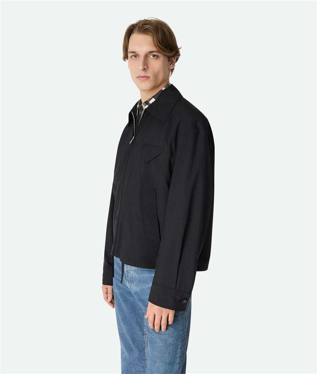 fine wool kimono blouson-BOTTEGA VENETA-Verso