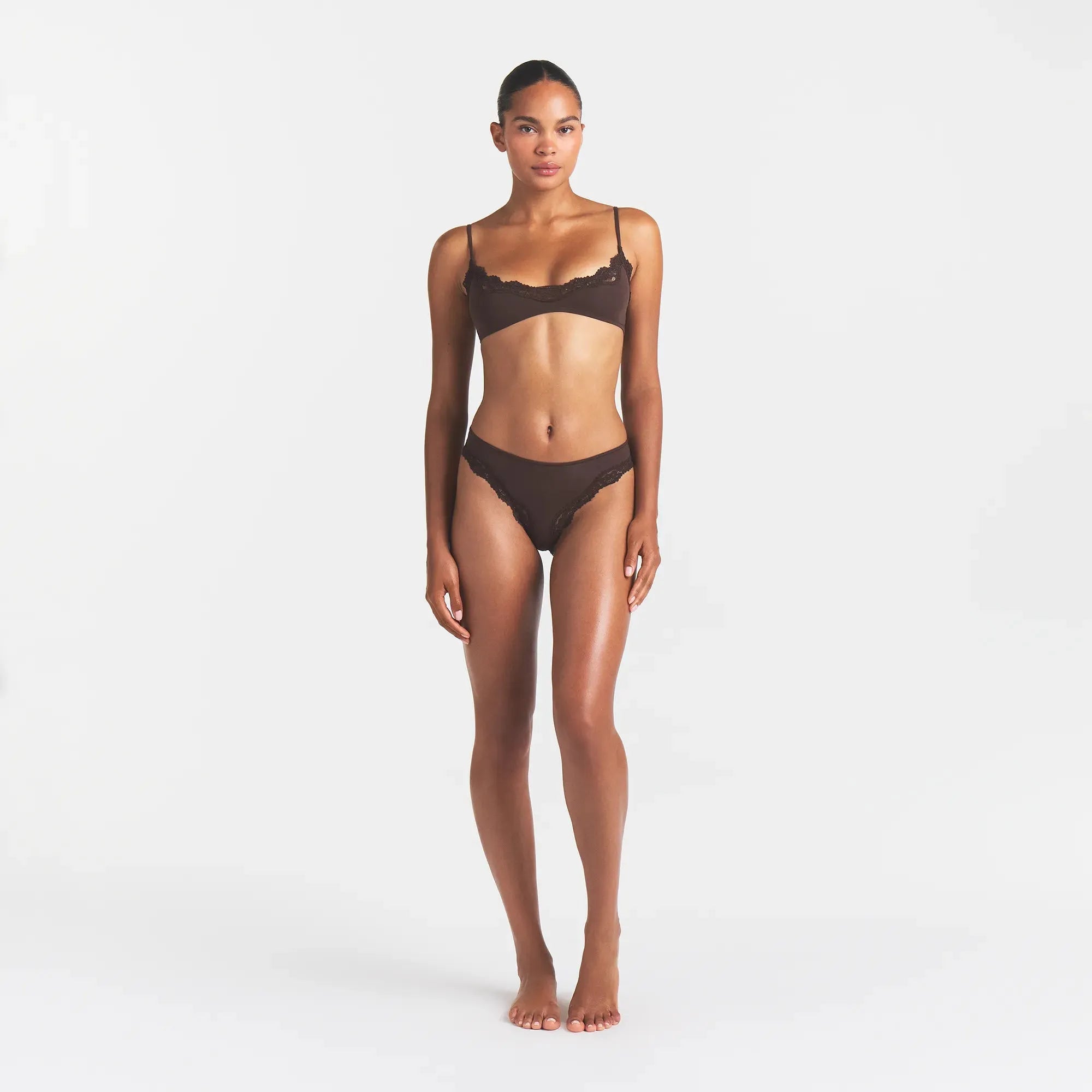 Fits Everybody Lace Scoop Bralette-SKIMS-Verso
