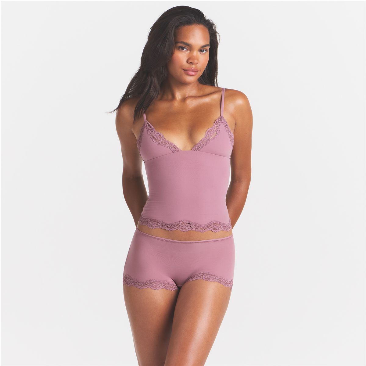 Fits everybody lace triangle cami and boy short set-SKIMS-Verso