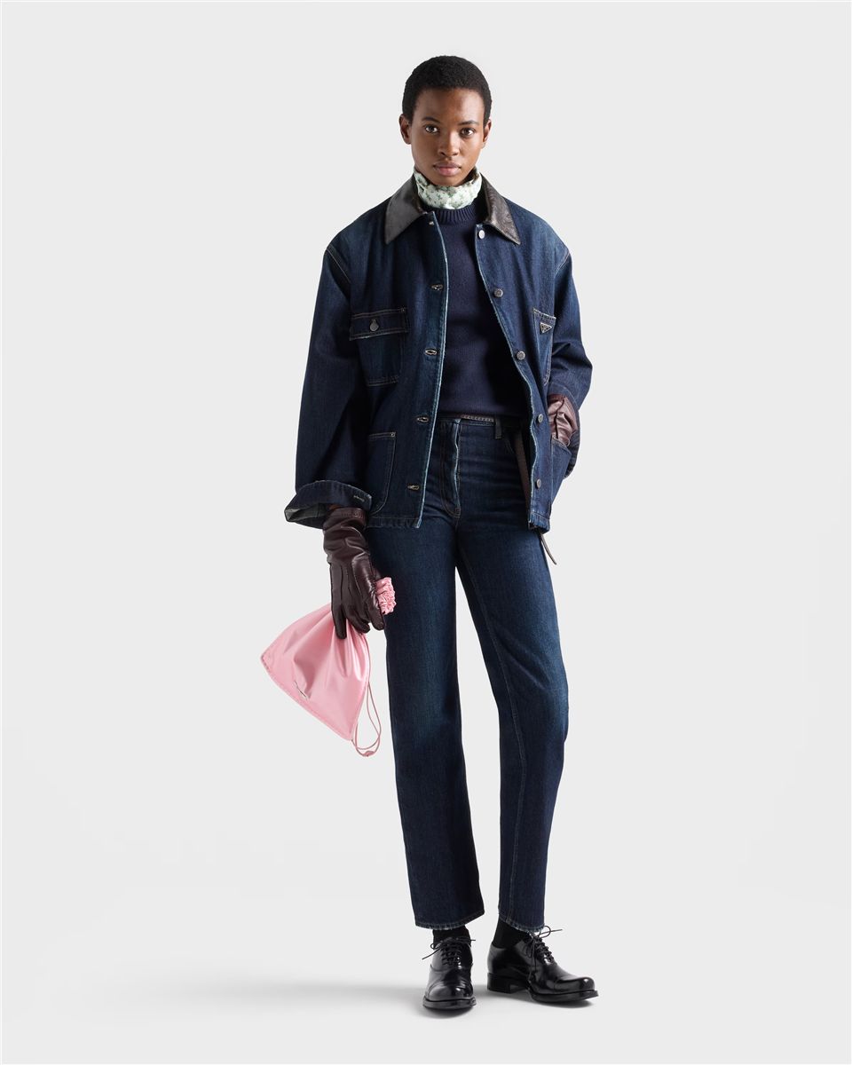 Five-pocket denim jeans-PRADA-Verso