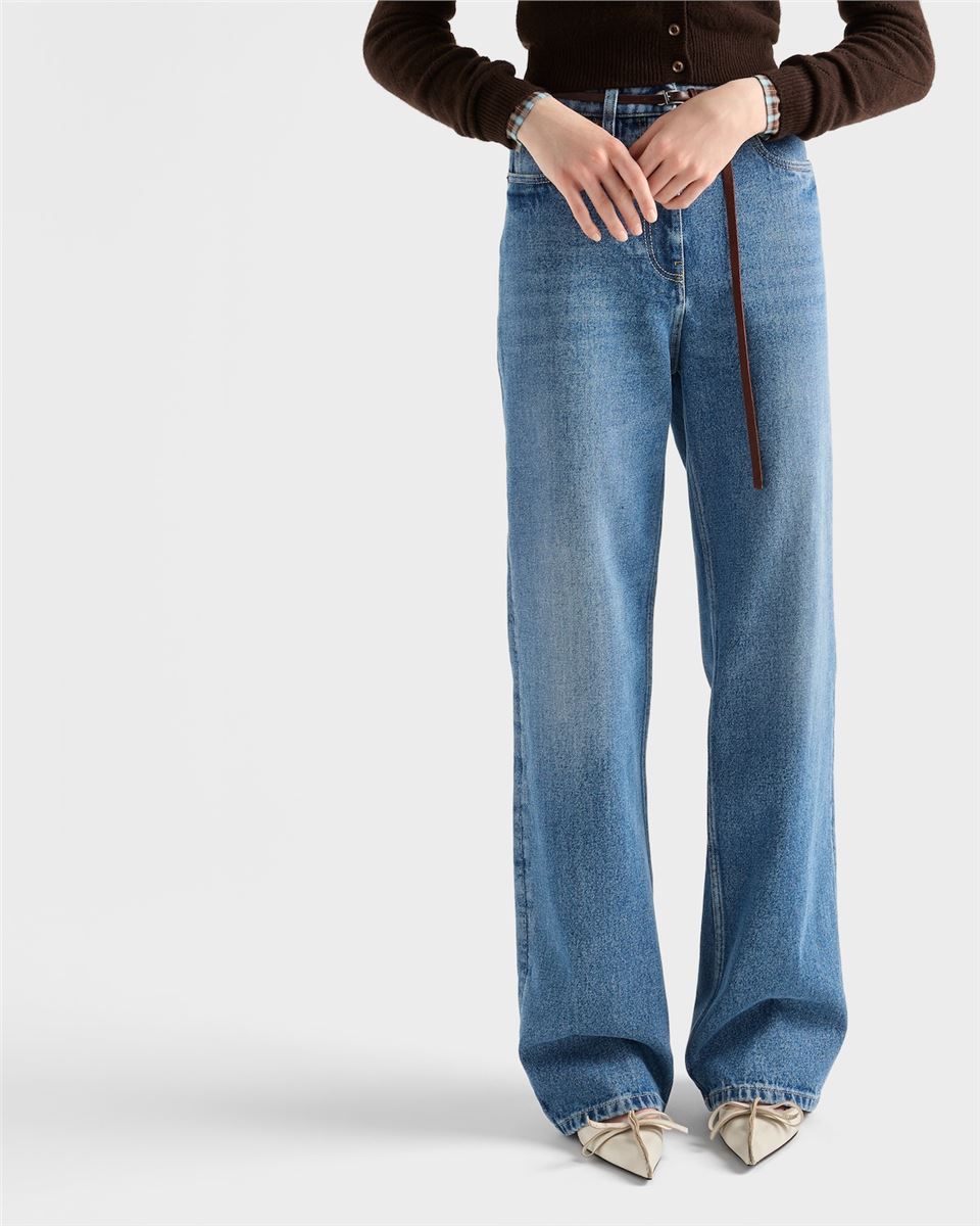 five-pocket denim jeans-PRADA-Verso