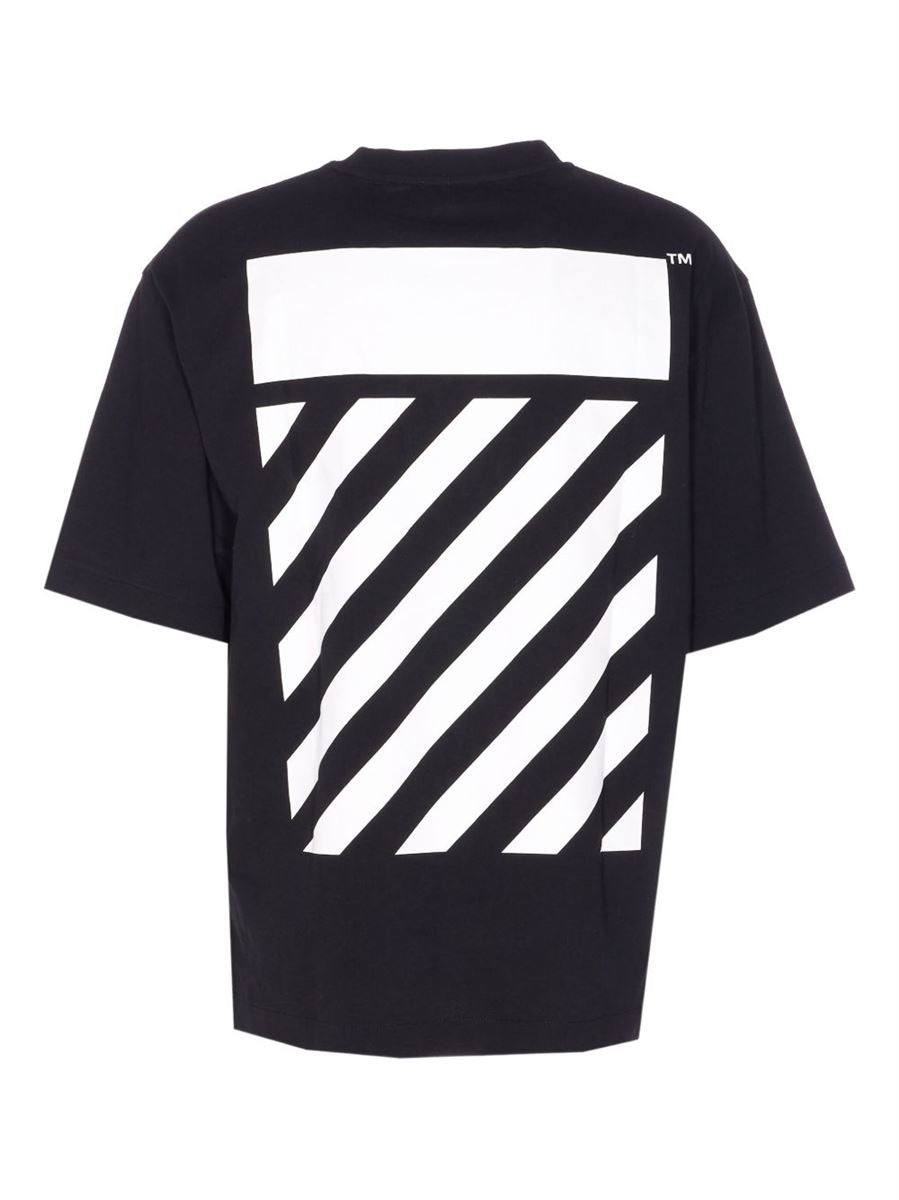 Flannel diagonal skate short-sleeve t-shirt-OFF-WHITE-Verso