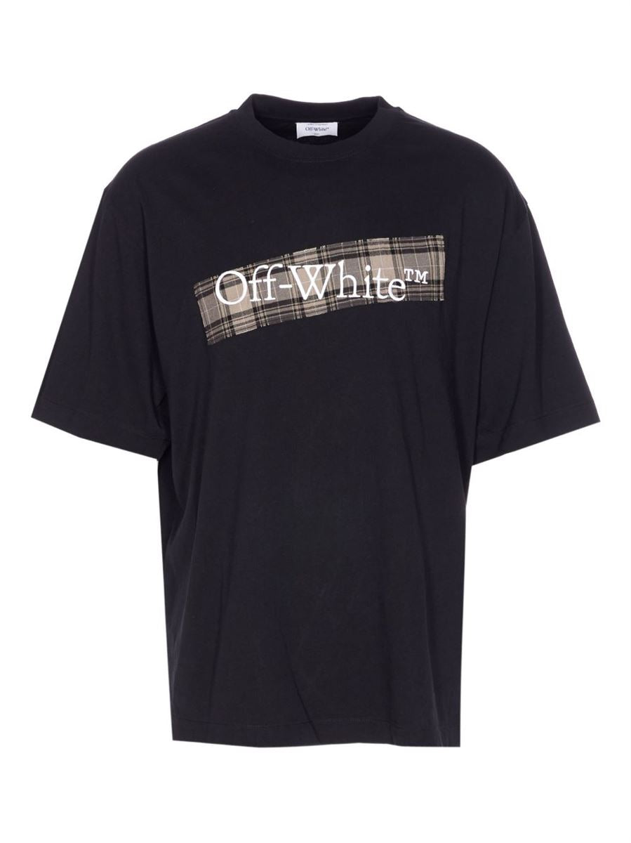 Flannel diagonal skate short-sleeve t-shirt-OFF-WHITE-Verso