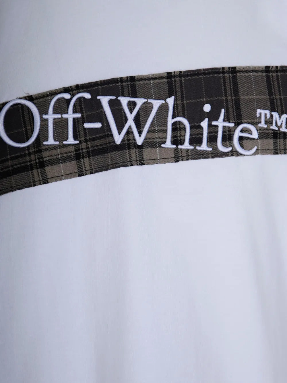 Flannel diagonal skate short-sleeve t-shirt-OFF-WHITE-Verso