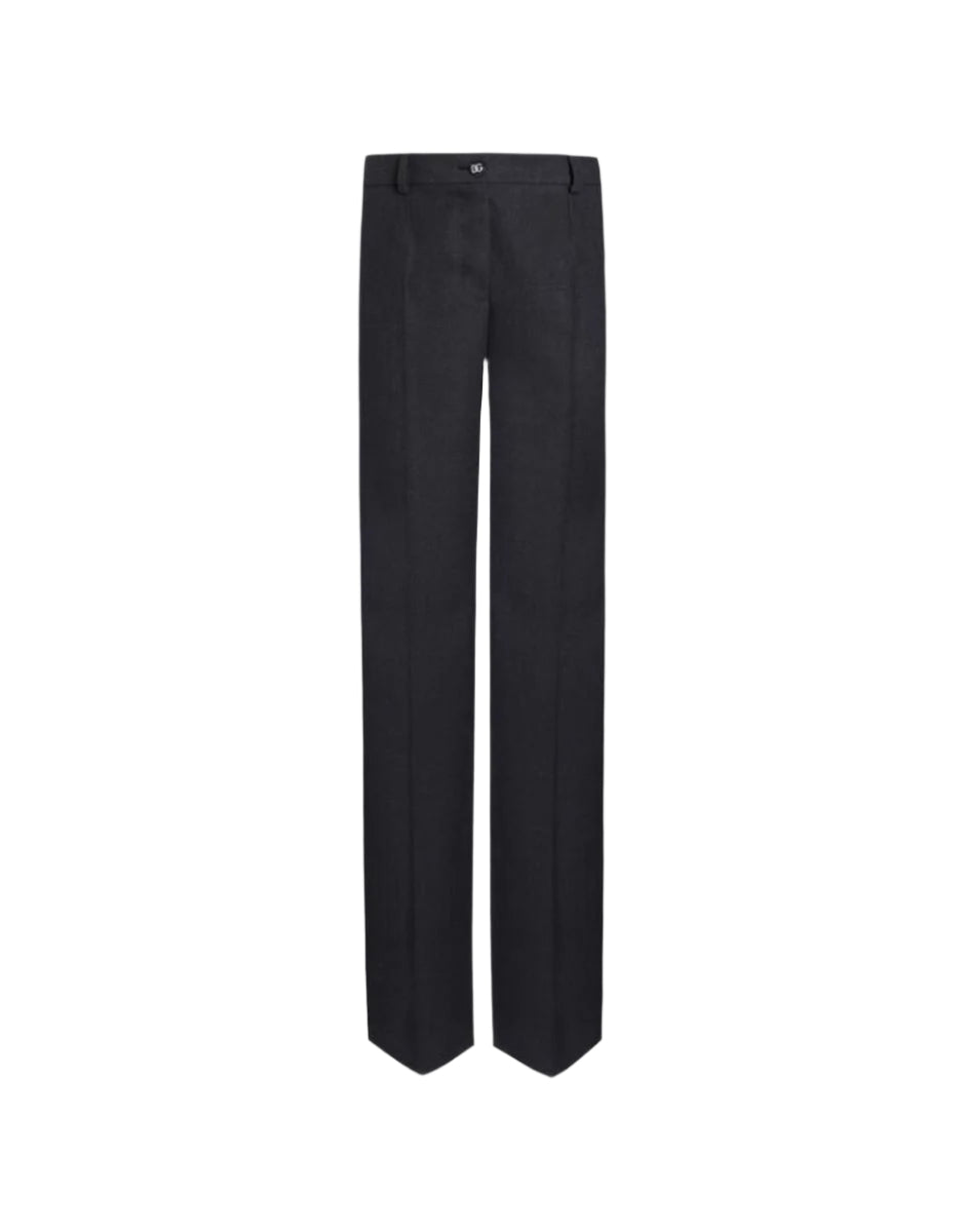 FLARED WOOLEN PANTS -  DOLCE & GABBANA -  Verso