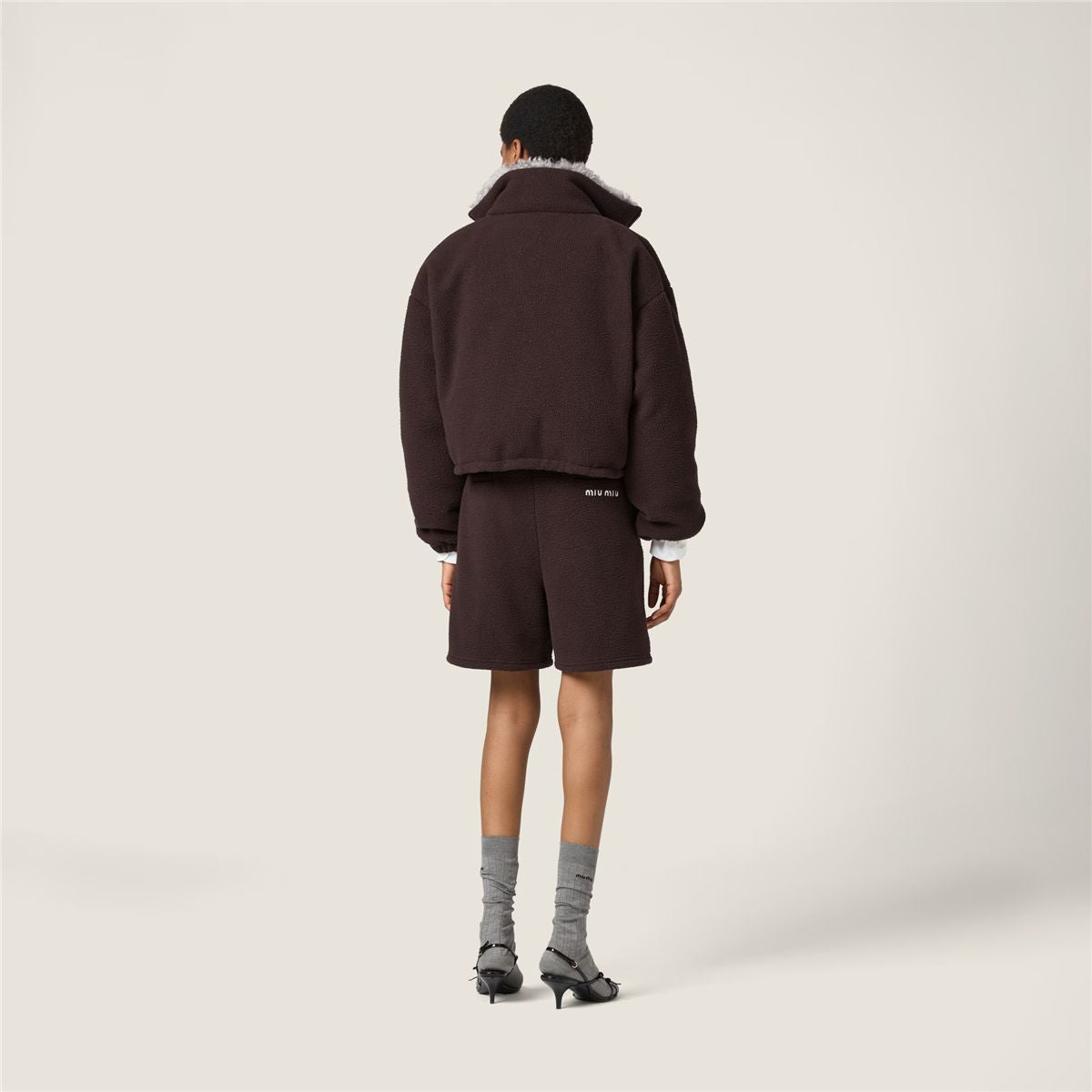 Fleece down jacket-MIU MIU-Verso