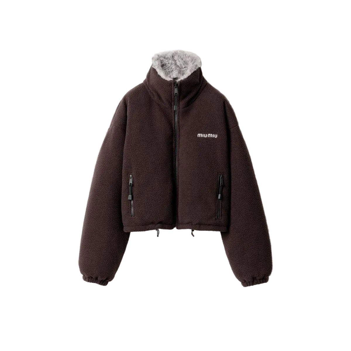 Fleece down jacket-MIU MIU-312046-38-Verso