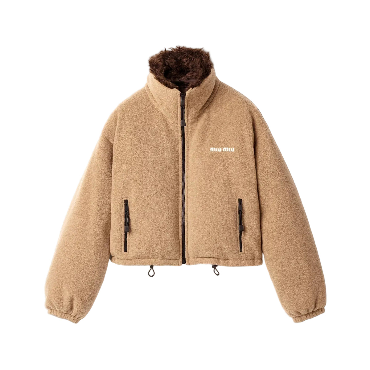 Fleece Down Jacket-MIU MIU-312063-40-Verso