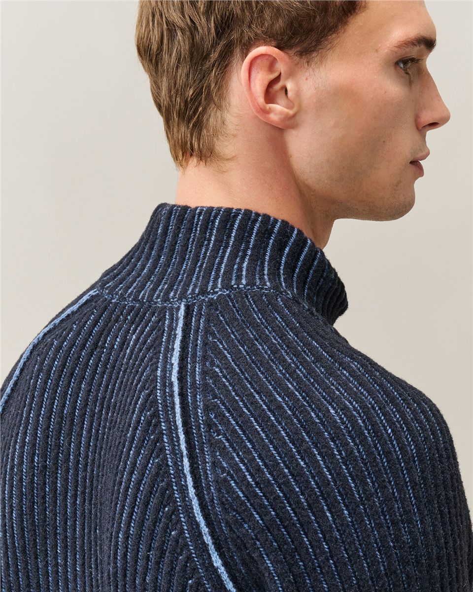 Fleece knit lens full zip cardigan-C.P. COMPANY-Verso