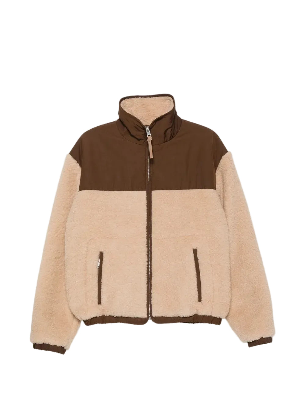 Fleece-texture panelled jacket-AMI-312080-M-Verso