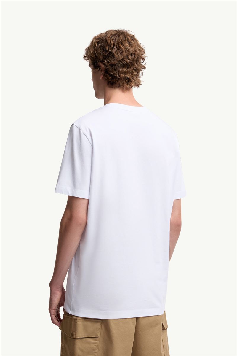 flocked logo cotton t-shirt-MONCLER-Verso