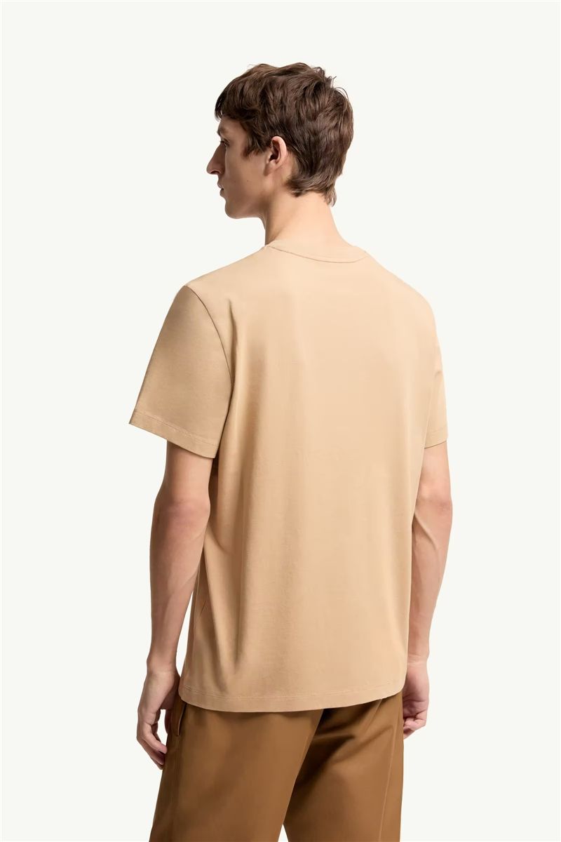 Flocked logo cotton t-shirt-MONCLER-Verso