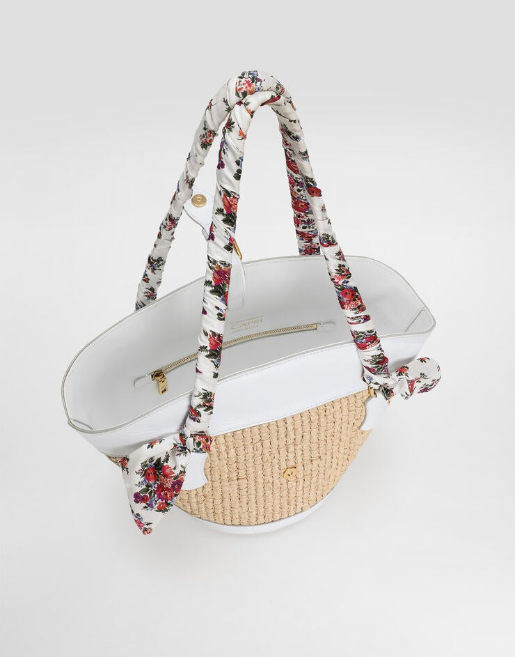 Floral-handle Tote Bag-DOLCE&GABBANA-Verso