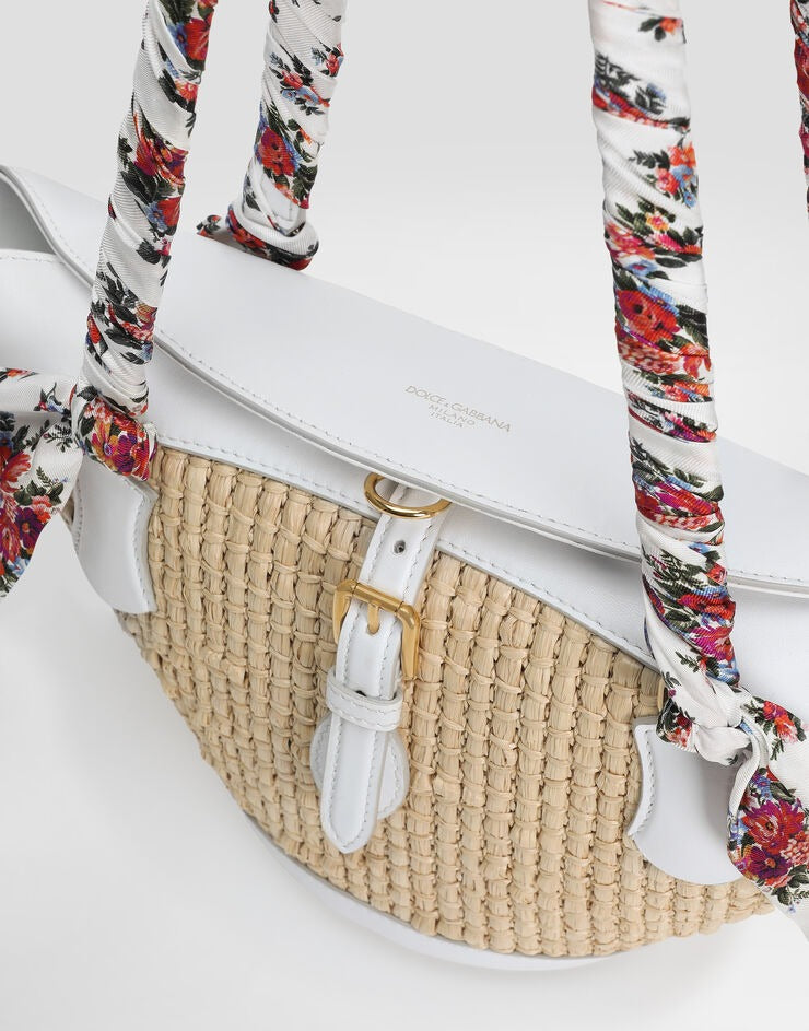 Floral-handle Tote Bag-DOLCE&GABBANA-Verso