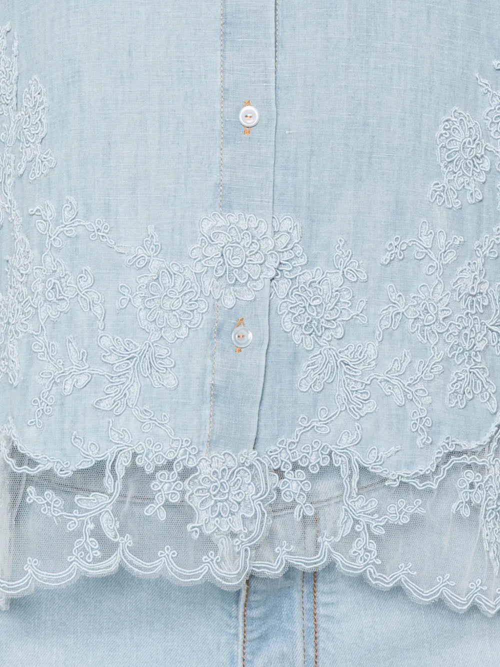 Floral lace shirt-ERMANNO SCERVINO-Verso