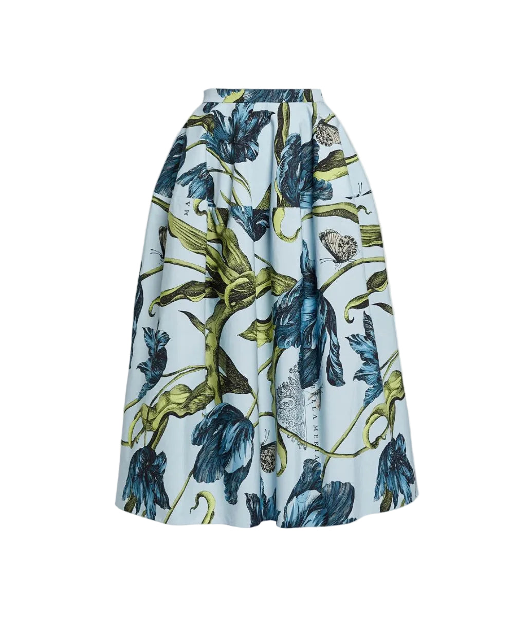 Floral print full midi skirt-ERDEM-306782-6-Verso