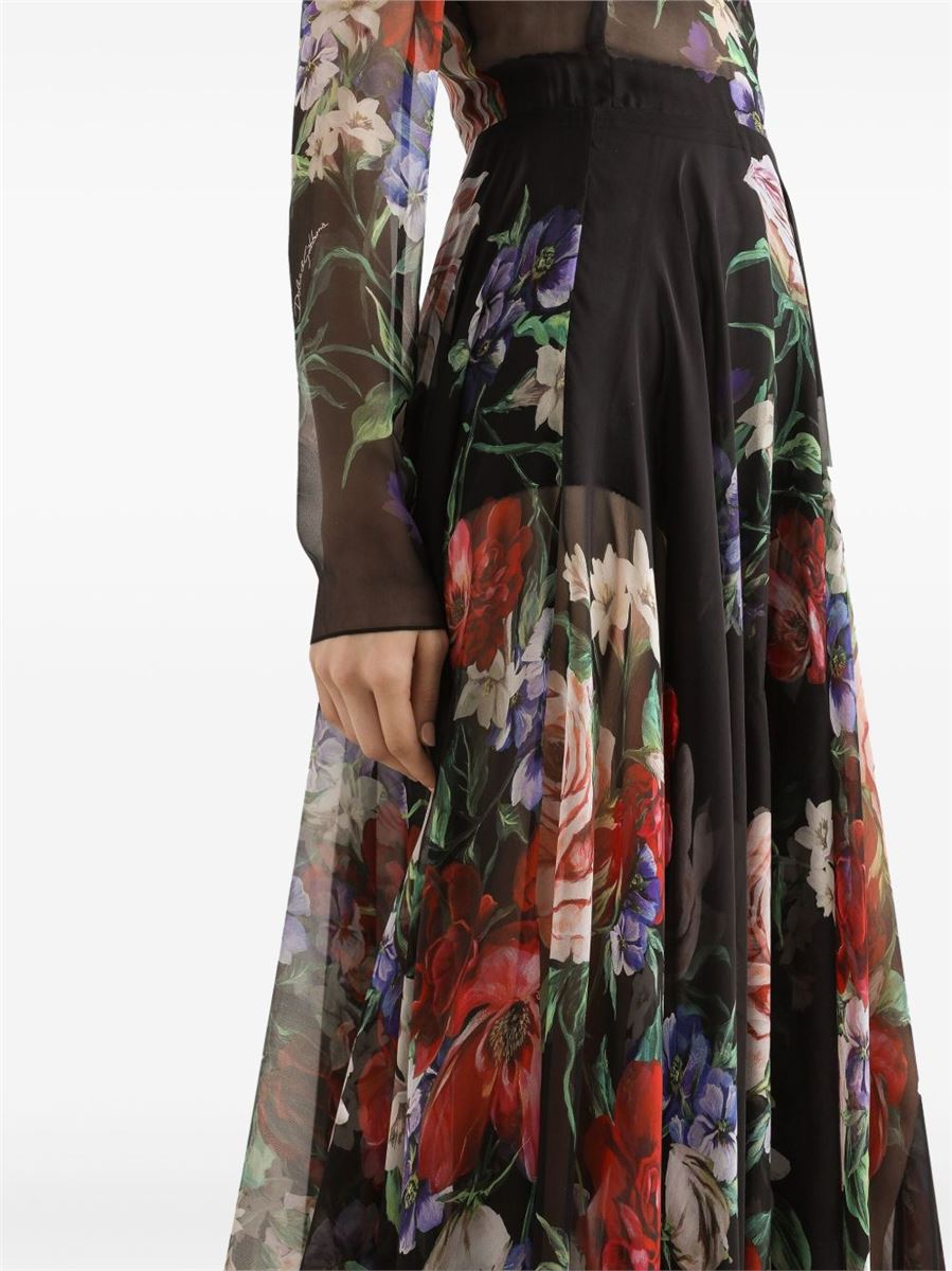 FLORAL-PRINT MIDI DRESS -  DOLCE & GABBANA -  Verso