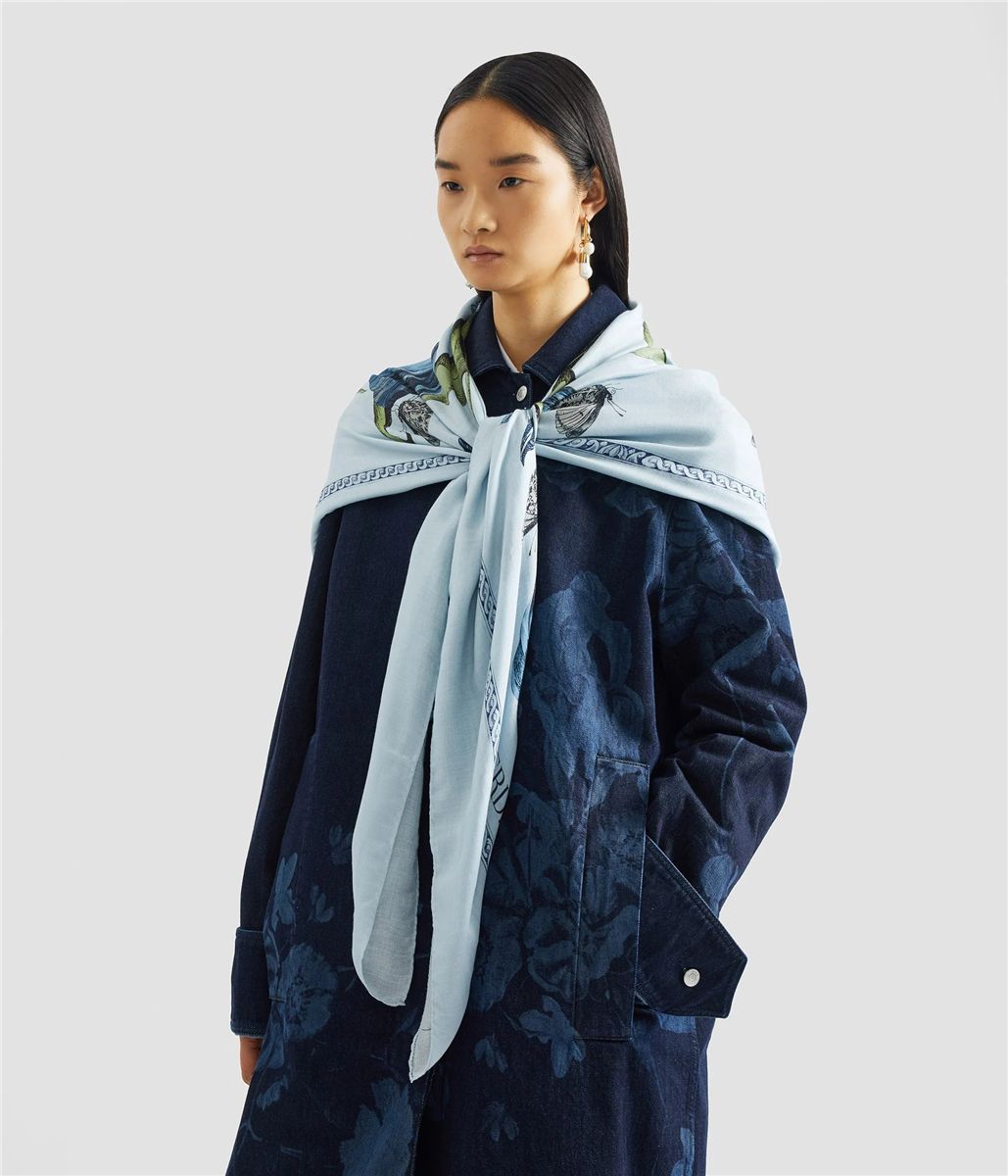 Floral print scarf-ERDEM-Verso
