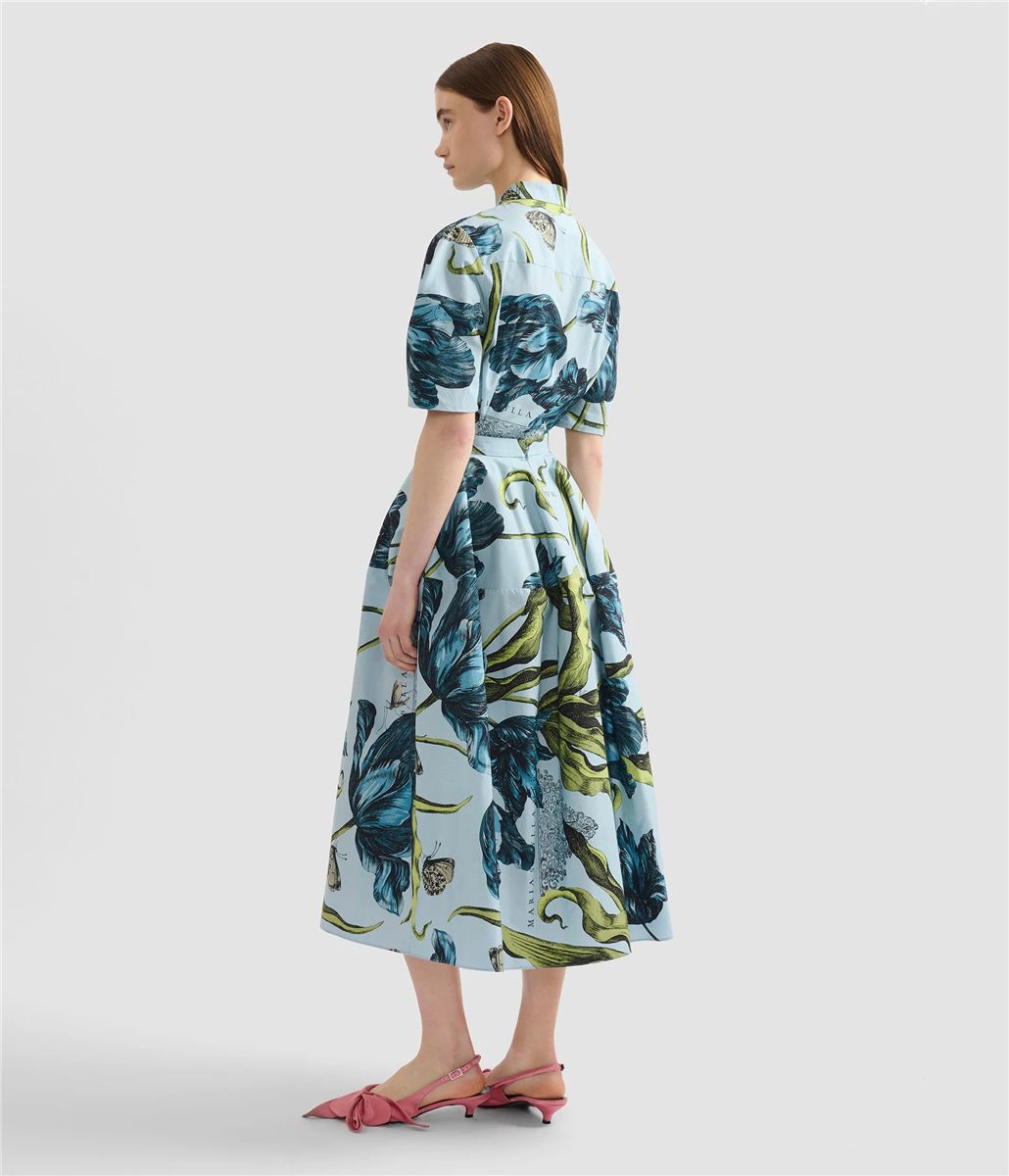 Floral print short sleeve shirt-ERDEM-Verso