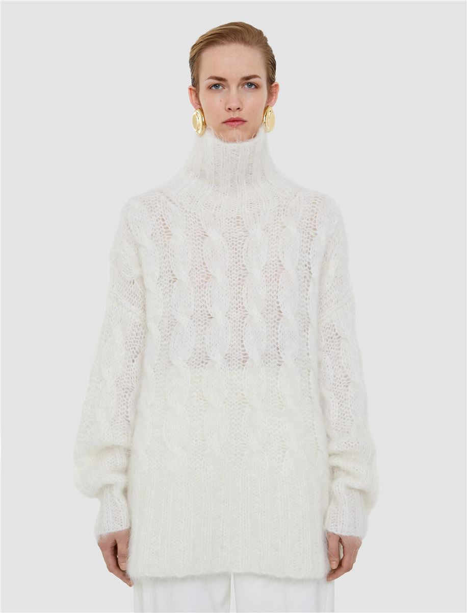 Fortin hand knitted cable mohair jumper-JOSEPH-Verso